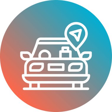 Seyahat simgesinin vektör illüstrasyonu