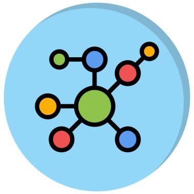 ağ bağlantısı simgesi, düz tasarım