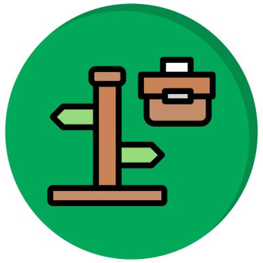 Ahşap işaret simgesinin vektör çizimi