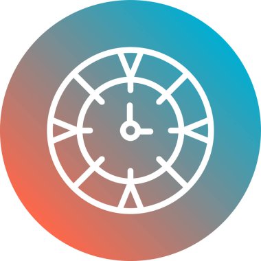 Saat simgesi vektör illüstrasyonu