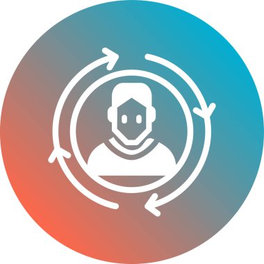 Benzersiz insan simgesi vektör illüstrasyonu