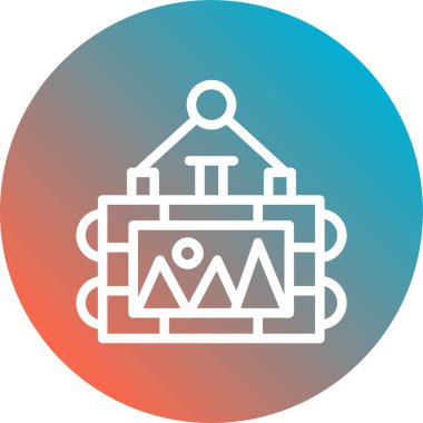 Bir ev simgesinin vektör illüstrasyonu