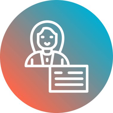 Kimlik kartı. Web simgesi vektör illüstrasyonu