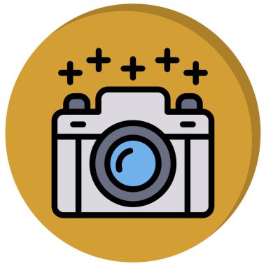 Kamera. Web simgesi basit illüstrasyon