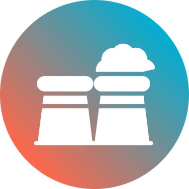 Tek bir simge renkli yuvarlağın vektör çizimi