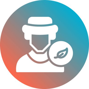 Şapkalı bir adamın vektör çizimi.