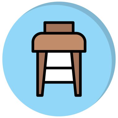 Sandalye. Web simgesi basit illüstrasyon