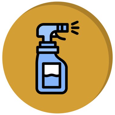 Dezenfektan sıvı şişe simgesi, düz stil.