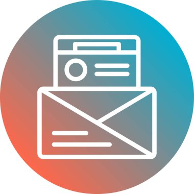 E- posta simgesinin vektör illüstrasyonu