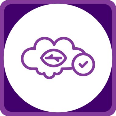 Moda biçimi izole edilmiş arkaplanda bulut hesaplama simgesi