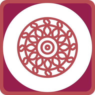 Çiçek şeklinde dairesel desenler