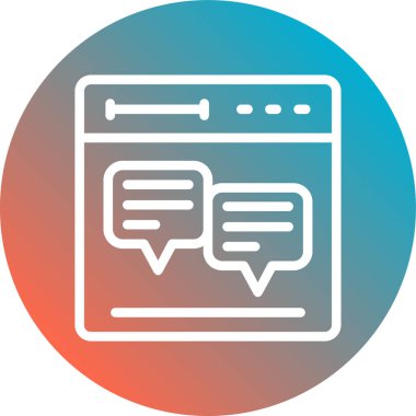 İleti Vektörü Şekil Simgesi Tasarımı