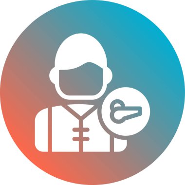 Bir tıp doktoru simgesinin vektör çizimi