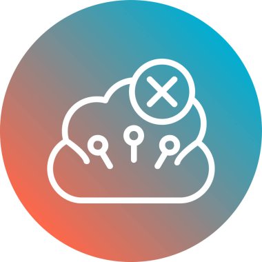 Benzersiz bulut ayarları vektör simgesi