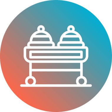 Noel şapkası simgesi, vektör illüstrasyonu basit tasarım