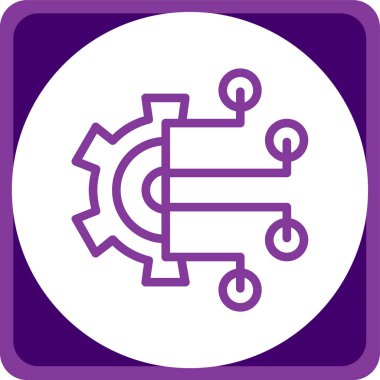 dişli simgesinin vektör illüstrasyonu