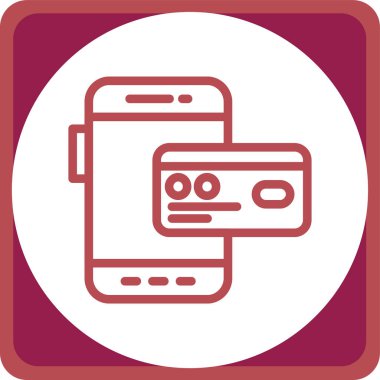 mobil bankacılık simgesi vektör illüstrasyonu