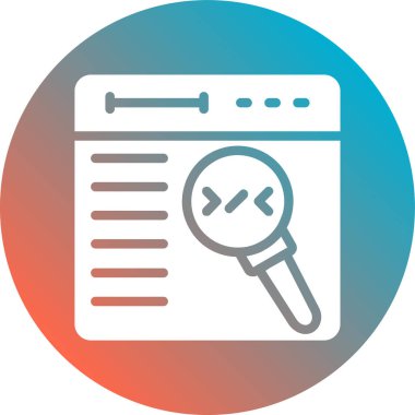 Web arama vektör çizgisi simgesi tasarımı