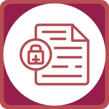 Belge. Web simgesi basit illüstrasyon