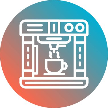 kahve makinesi simgesini, vektör çizim