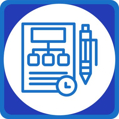 Bir kalem simgesinin vektör illüstrasyonu