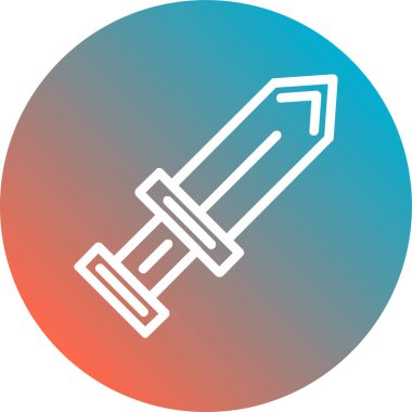 kılıç simgesi vektör illüstrasyonu