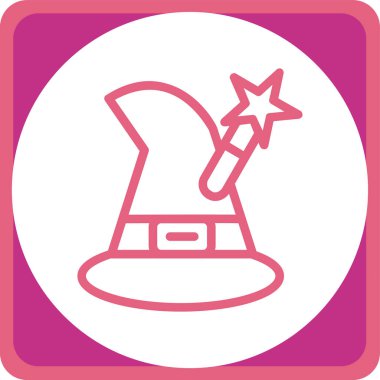 Sihirli bir şapkanın vektör çizimi