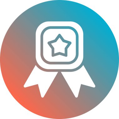 Madalya ikon vektör illüstrasyonu