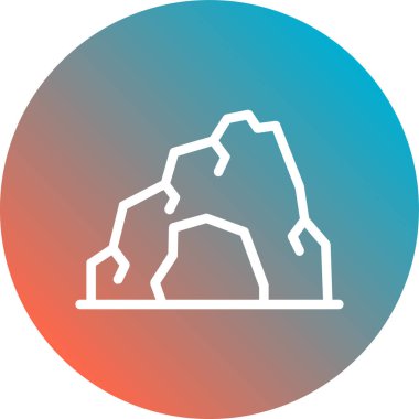 dağ simgesinin vektör illüstrasyonu