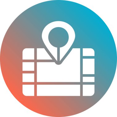 harita simgesi vektör illüstrasyonu