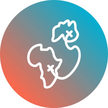 Dünya ikonunun vektör çizimi