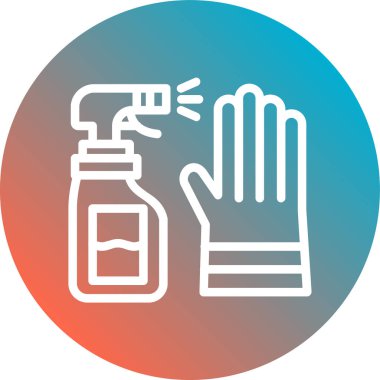 Dezenfeksiyon ve el vektörü simgesi.