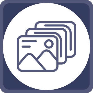 Fotoğraf çerçevesi simgesinin vektör illüstrasyonu