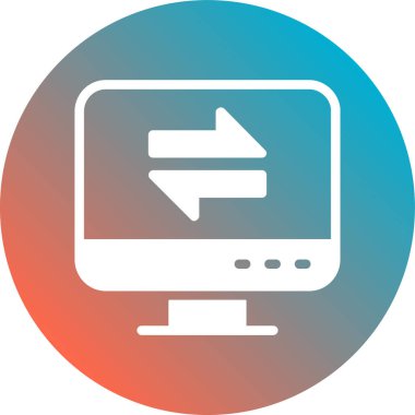 dizüstü bilgisayar yassı simgesi. Bilgisayar ve teknoloji. vektör düz illüstrasyon.