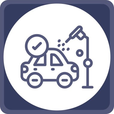 Araba tamir kutsal kişilerin resmi, vektör çizim