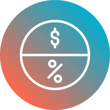 vektör pasta çizelgesi simgesi