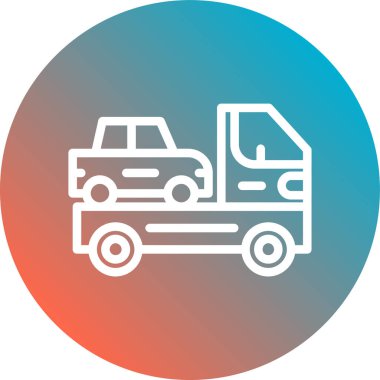 Araba simgesinin vektör illüstrasyonu