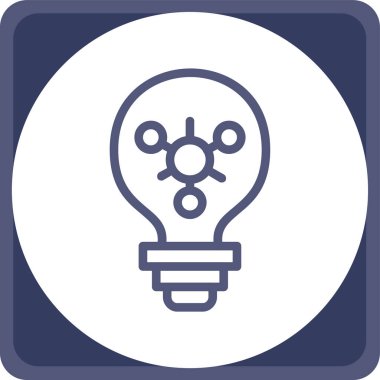 Ampul. Web simgesi basit illüstrasyon