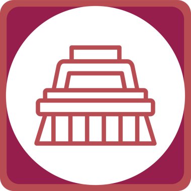 Bir bina simgesinin vektör illüstrasyonu