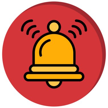 Çan simgesinin vektör illüstrasyonu