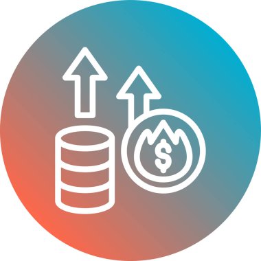 İş ve finans simgelerinin vektör illüstrasyonu