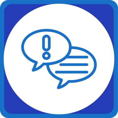 Sohbet balonu simgesi, vektör illüstrasyonu