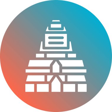 Bir bina simgesinin vektör illüstrasyonu