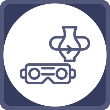 Gaz maskesi simgesinin vektör illüstrasyonu