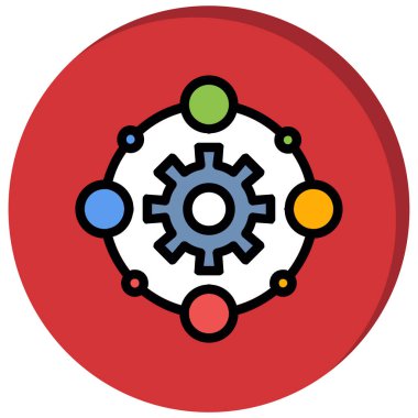 dişli simgesi vektör illüstrasyonu