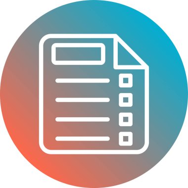 Belge. Web simgesi basit illüstrasyon