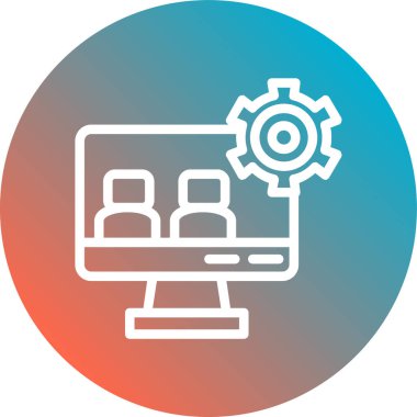 Modern b 'nin vektör illüstrasyonu bilgisayarın simgesinden yoksun