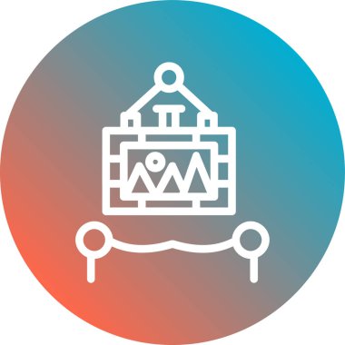 Modern yapı simgesinin vektör illüstrasyonu