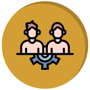 iş insanları simgesi vektör illüstrasyonu