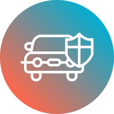 Araba simgesinin vektör illüstrasyonu